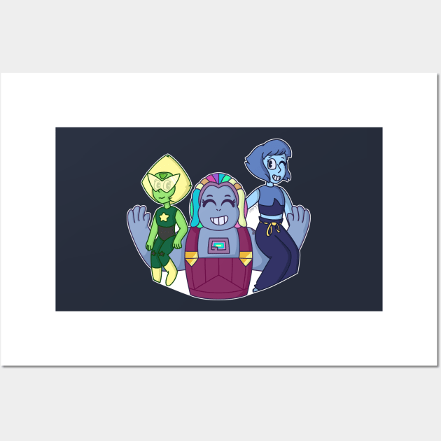 Steven Universe, Bismuth Lapis and Peridot Wall Art by Snorg3
